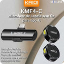 Microfone lapela KMF4-c wireless