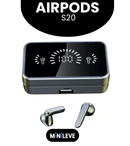 airpods s20 - Display com Visor - Design moderno - Resistente a Água